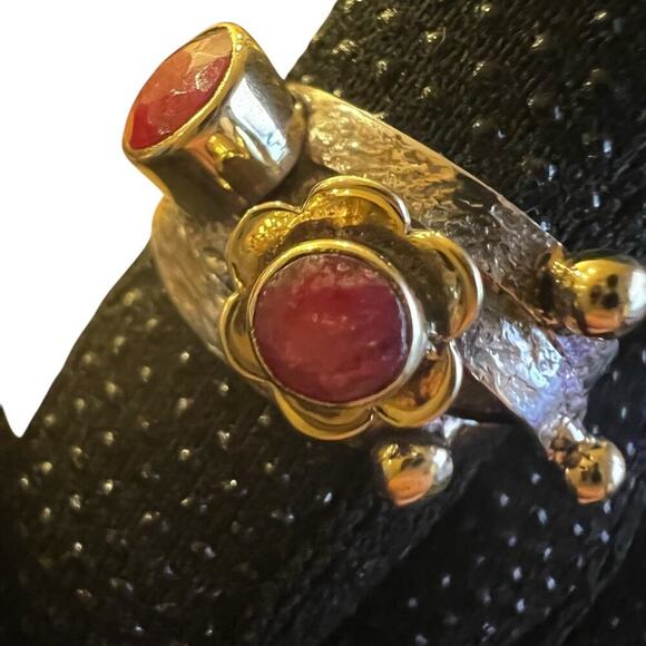 Sterling Silver Indian Ruby Ring - 6 - NWOT - Picture 3 of 11